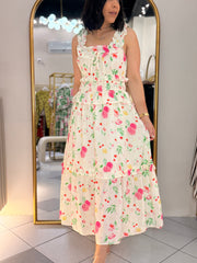 FRUIT IVORY  MIDI DRESS