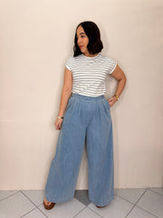 WHITE  T-SHIRT DE LÍNEAS