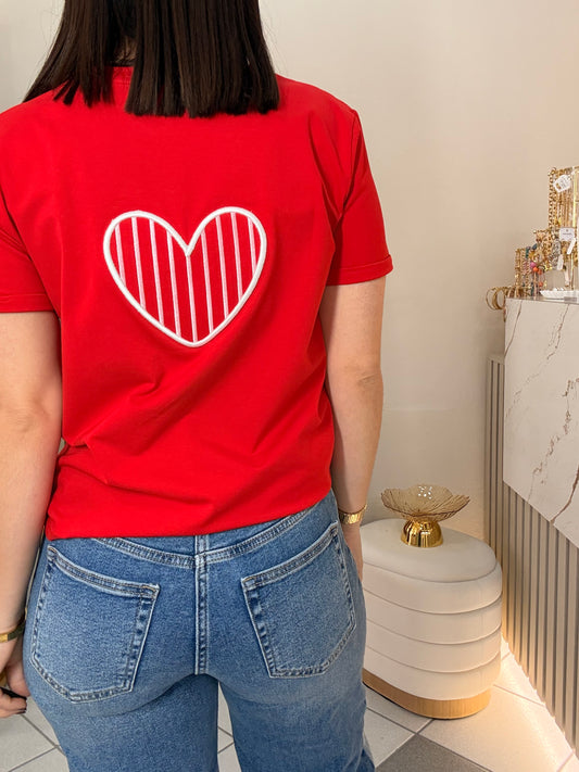 SOLO DONDE HAY AMOR HAY VIDA" TSHIRT ROJA