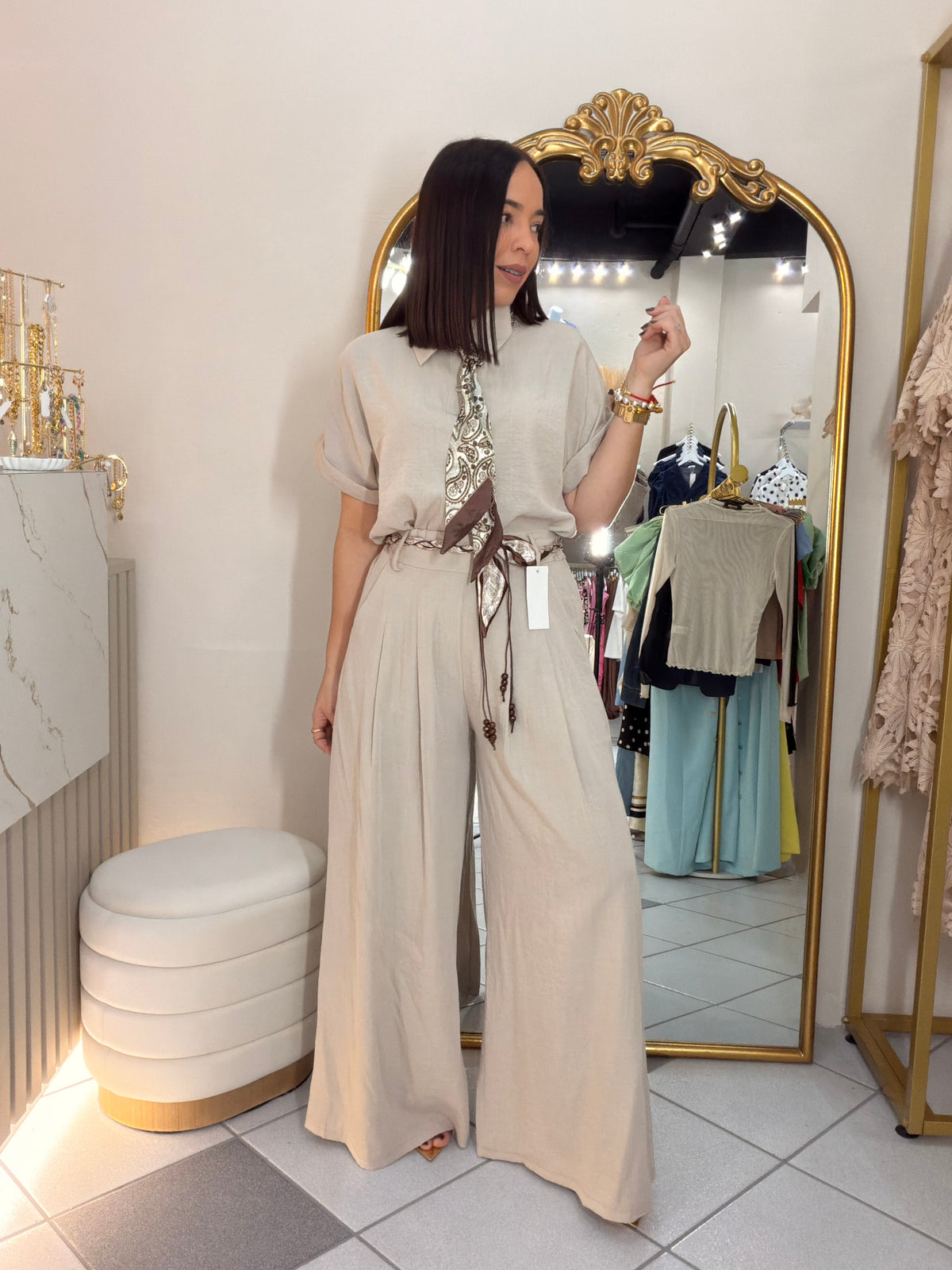 BEIGE SET ITALY ONE SIZE
