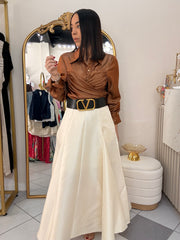 BLUSA BROWN ELEGANTE