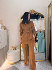 CAMEL SET DOS PIEZAS EN SUEDE