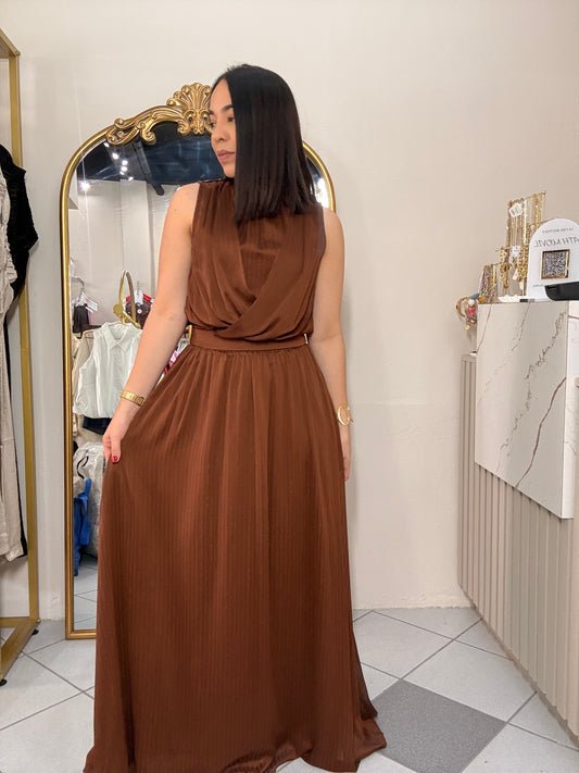 ALEXA" BROWN DRESS