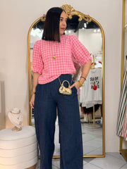 BLUSA ROSA DE CUADROS