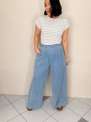 WHITE  T-SHIRT DE LÍNEAS