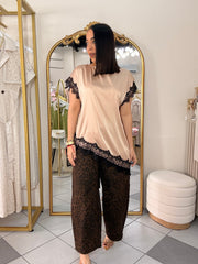 AURORA CHAMPAGNE SATIN BLOUSE