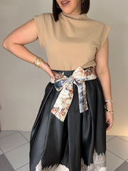 FALDA  MIDI ELEGANTE NEGRA