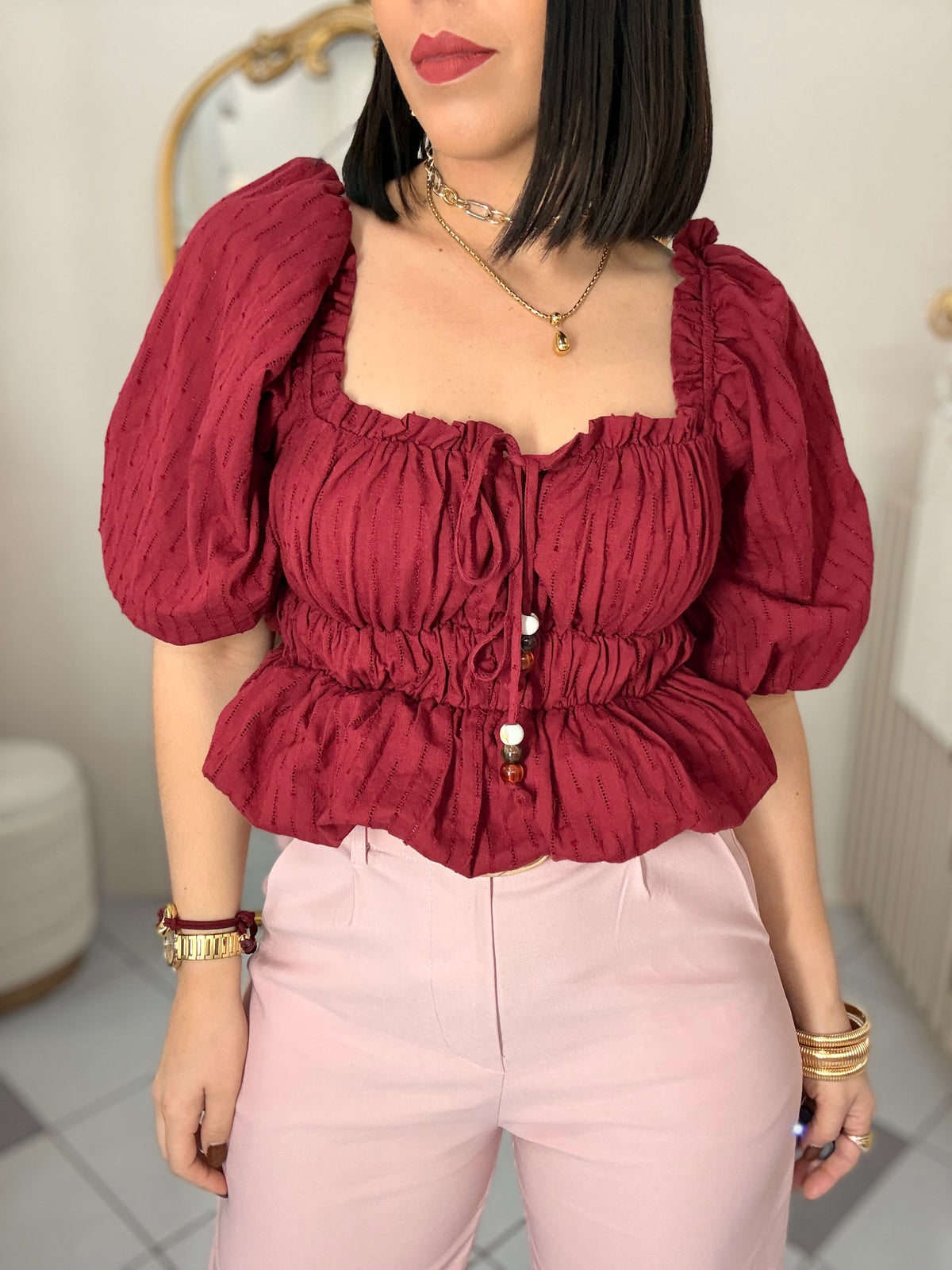 BURGUNDY TOP