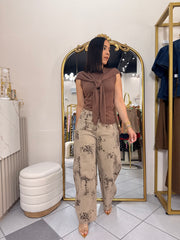 NEI " TAUPE   BARREL PANTS