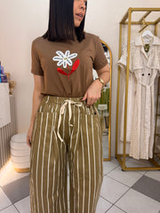 FLOR SOY VICTORIOSA " TSHIRT BROWN