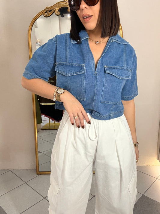 SACHA DENIM TOP