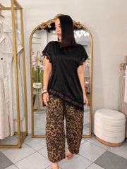 LEOPARDO CAMEL BARREL PANTALÓN