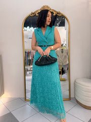 TEAL  ELEGANTE SET DOS PIEZAS