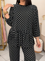 BLACK POLKA DOT SET