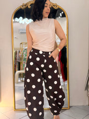 BROWN/BEIGE  PANT BALLOON