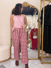 CLEO”  PANTALÓN CUADROS ROSA