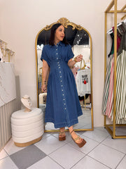 CAROLINE" DENIM DRESS