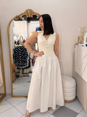 SACHA" BEIGE DRESS