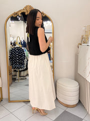 GALILEA, BLACK/BEIGE DRESS
