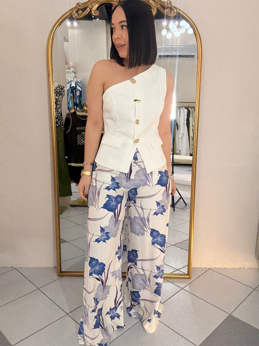 FLORAL BLUE  PANTALÓN