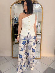 FLORAL BLUE  PANTALÓN