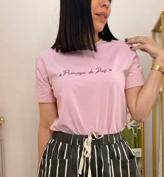 PRINCESA DE DIOS " TSHIRT PINK