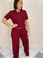 BURGUNDY  SET DOS PIEZAS