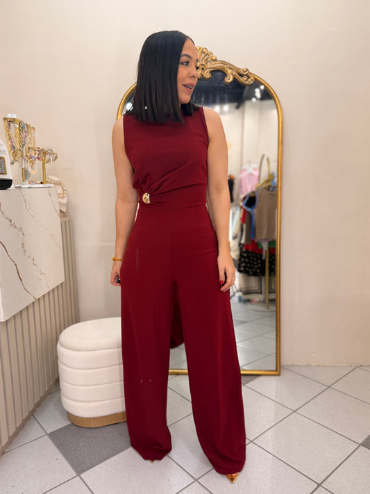 NINOSHKA¨ BURGUNDY JUMPSUIT