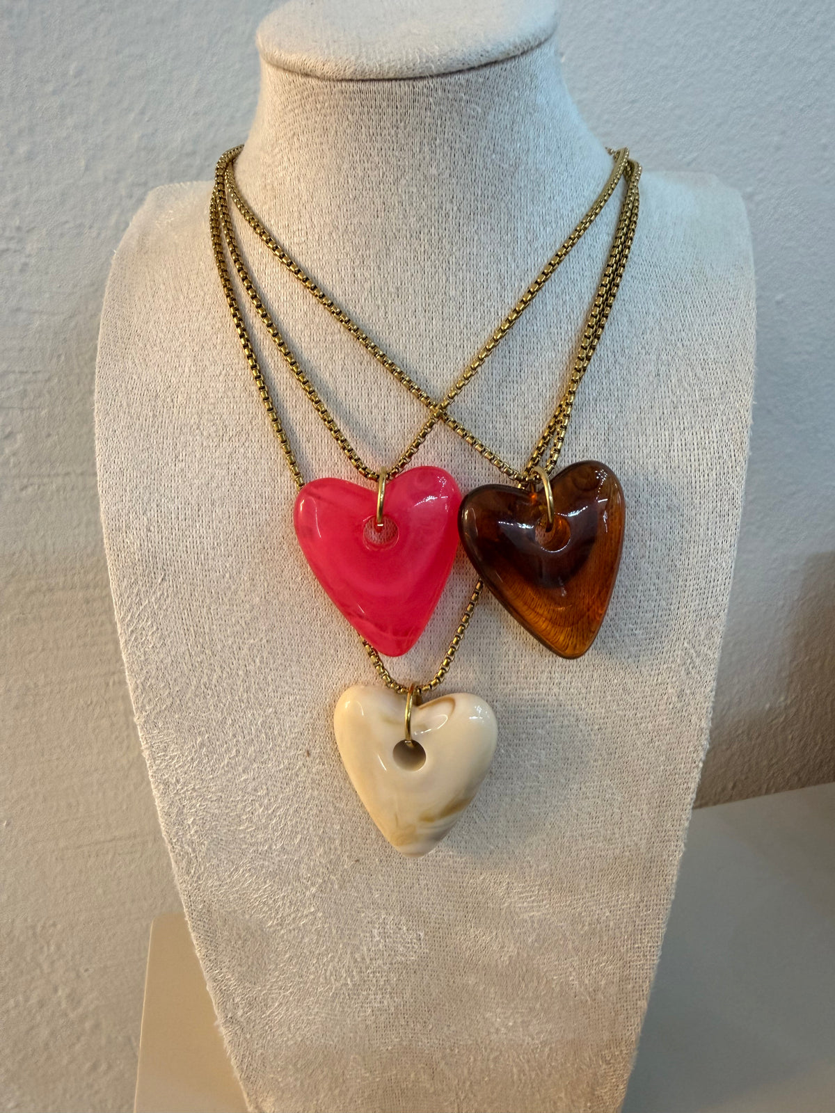 COLLAR CORAZON PIEDRA