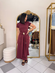 ERIKA BURGUNDY DRESS