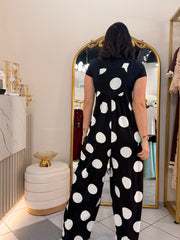 POLKA DOT BLACK JUMPSUIT