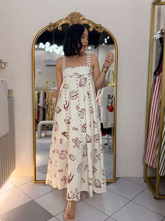MARENA”  RED  DRESS