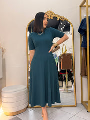 TEAL MIDI DRESS