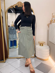 FALDA MIDI SAGE