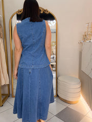 MIKAL DENIM SET FALDA Y VEST