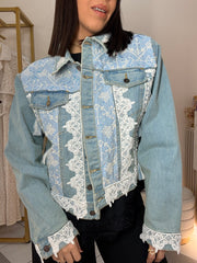 ANAISA" DENIM LACE JACKET
