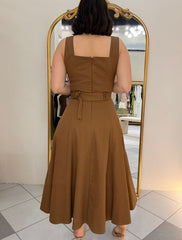 ISAC BROWN DRESS