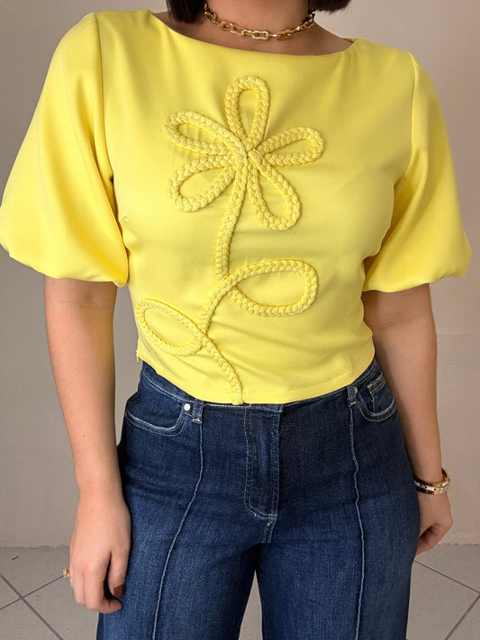 YELLOW FLOR TOP