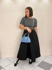 ANI FLOWY BLACK MIDI DRESS