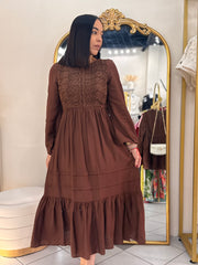 IVONE” BROWN DRESS