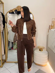 BROWN LEOPARDO JACKET