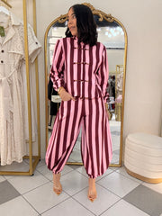 IVONE" ROSA/BURGUNDY SET