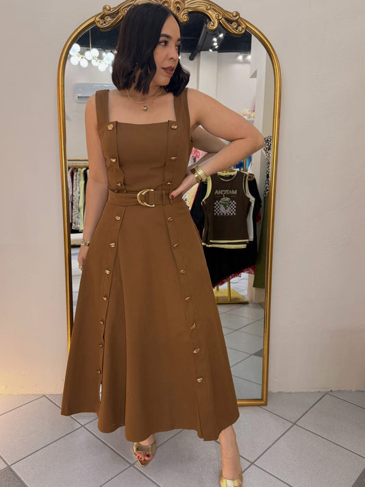 ISAC BROWN DRESS