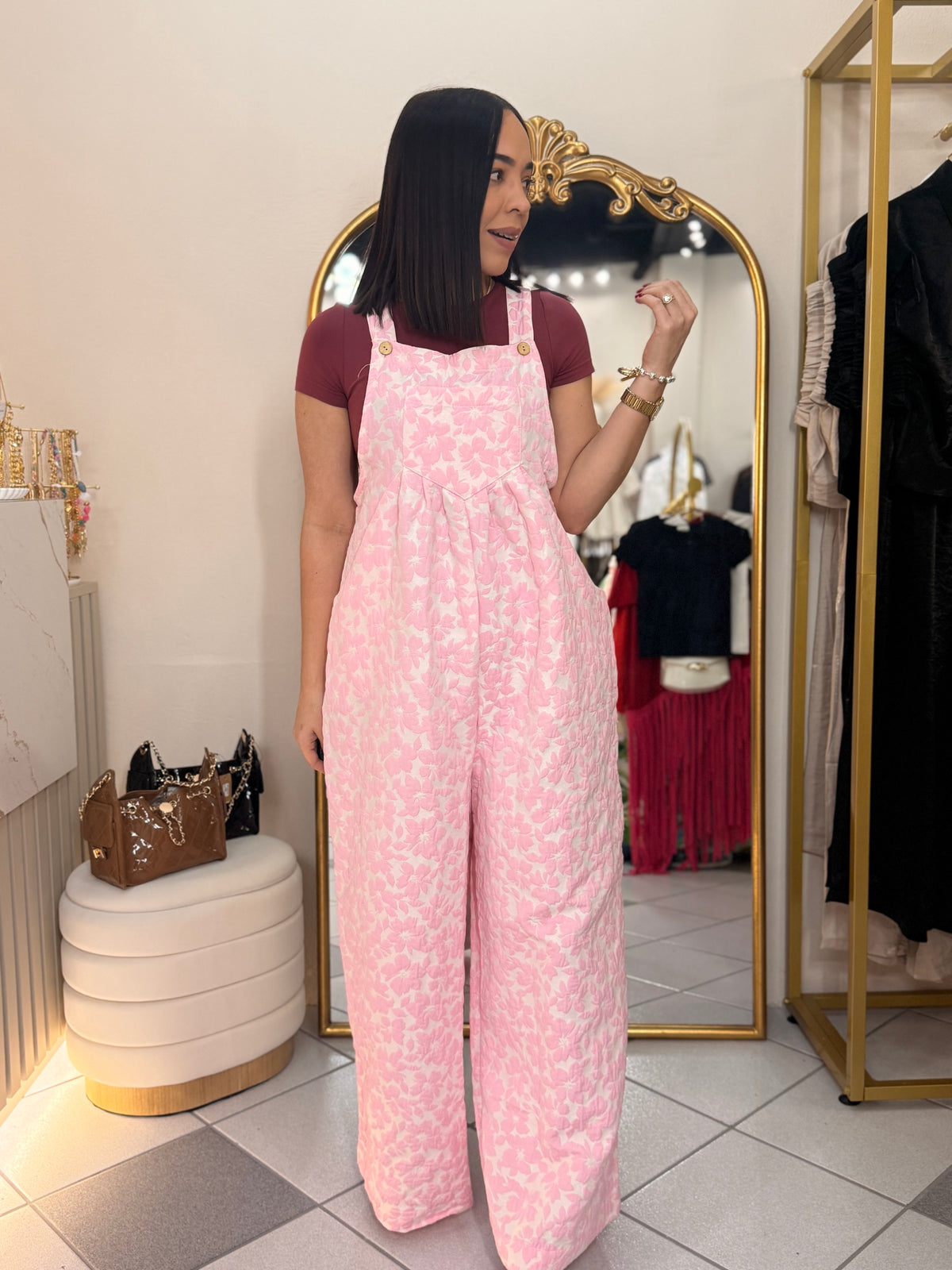 PINK” FLORAL JUMPSUIT