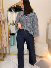 BLUSA CUADROS NAVY