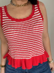 CROCHET TOP ROJA