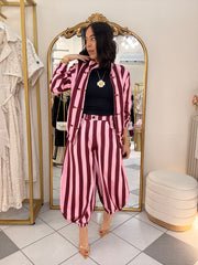 IVONE" ROSA/BURGUNDY SET