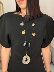 NERO MILANO” COLLAR LARGO