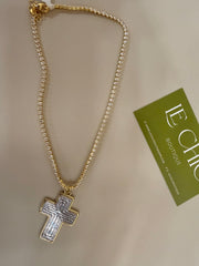 COLLAR CRUZ GOLD/SILVER