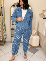 MIKAL" DENIM BLAZER